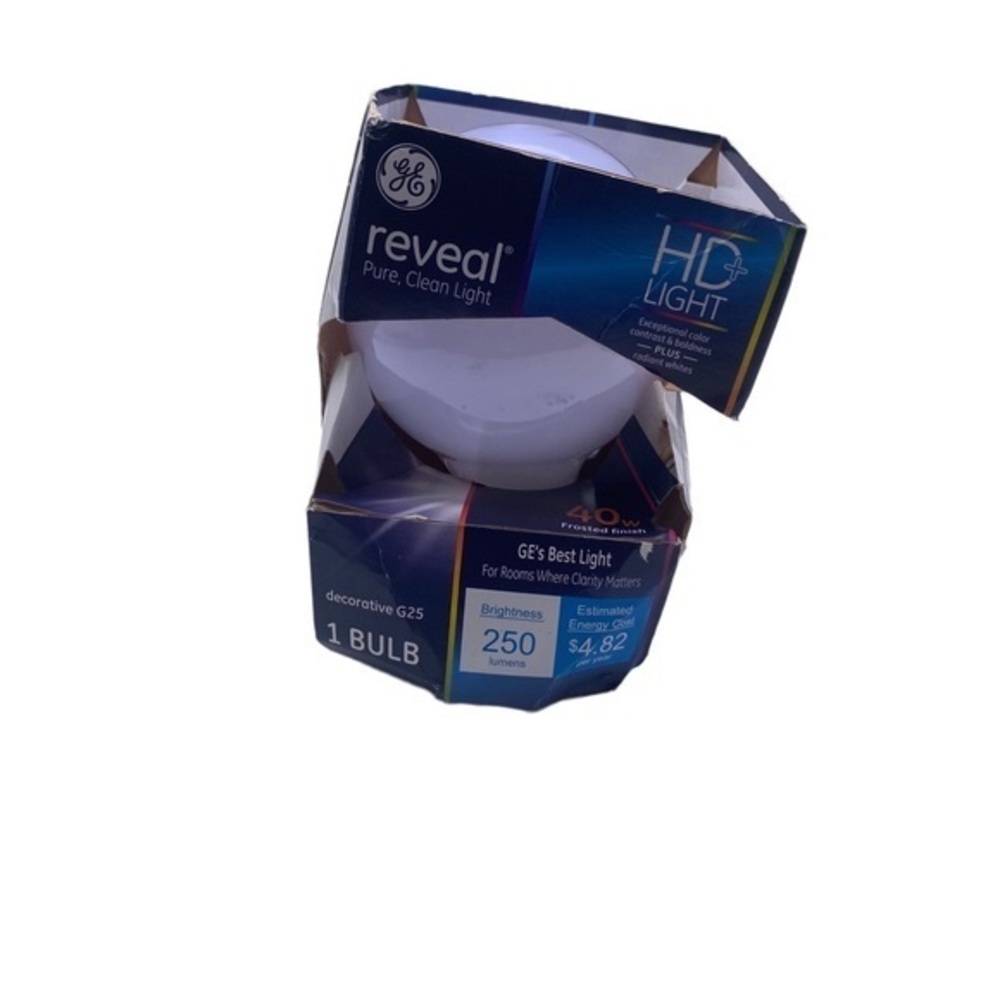 GE Reveal‎ 48695 Decorative Globe G25 LightBulb, 1 pcs